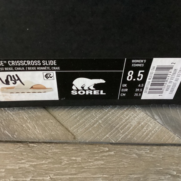 SOREL Viibe Crisscross Slide Sandals, size 8.5 - Picture 2 of 10